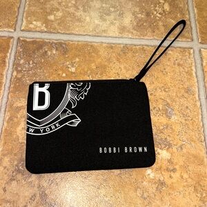 BOBBI BROWN Makeup/Skincare/Cosmetics Zipper Pouch Bag Black Wristlet